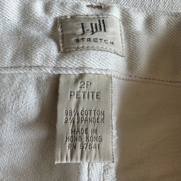 Women’s White Bootcut J. Jill Jeans Stretchy 2P Petite Jeggings - Picture 5 of 6